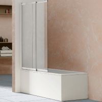 Шторка на ванну Vincea VSB 100х145 VSB-1E100CL профиль Хром стекло прозрачное — фото 1, Неподвижные шторки для ванной