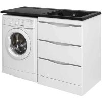 Тумба под раковину Runo Орион 120 УТ000003442 Белая — фото 6, Тумбы под раковину