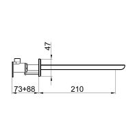 Излив для смесителя Webert Wolo AC0324564 Черный матовый Хром — фото 2, Изливы