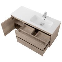 Тумба под раковину BelBagno Kraft 100 R KRAFT-1000-2C-1A-SO-RGB-R подвесная Rovere Galifax Bianco — фото 5, Тумбы под раковину