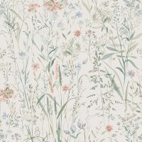 Обои Grandeco Universe 4 UR 3303 Винил на флизелине (1,06*10,05) Зеленый/Голубой/Розовый, Цветы/Листья — фото 1, Обои для стен