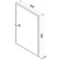 Зеркало Sintesi Kanto 60 SIN-SPEC-KANTO-black-60 с подсветкой Черное матовое с сенсорным выключателем — фото 6, Зеркала в ванную комнату