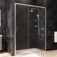 Душевая дверь AM.PM Gem 140 W90G-140-1-195MT профиль Хром матовый стекло прозрачное — фото 2, Раздвижные душевые двери