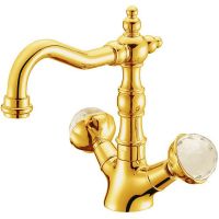 Смеситель для раковины Boheme Imperiale Presente 332 Золото — фото 1, Смесители