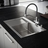 Кухонная мойка Ростовская Мануфактура Сантехники 78 MRK-7851R Нержавеющая сталь — фото 2, Кухонные мойки