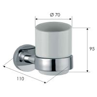 Стакан для зубных щеток Remer Guest GS15NO Черный матовый — фото 4, Мыльницы