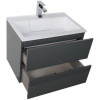 Товар: Тумба с раковиной Aquanet Алвита 70 213093 подвесная Серый антрацит - фото 5 Тумба с раковиной Aquanet Алвита 70 213093 подвесная Серый антрацит — фото 5, Мебель для ванной