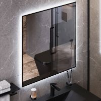 Зеркало Bond Cube 80x80 M36ZE-8080 с подсветкой Черное с бесконтактным выключателем — фото 4, Зеркала в ванную комнату