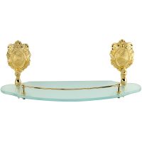 Стеклянная полка Migliore Cleopatra 16693 Золото — фото 2, Полки для ванной и душа