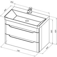 Комплект мебели для ванной Aquanet София 80 274199 подвесной Белый глянец — фото 32, Комплекты мебели для ванной