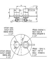 Смеситель для душа Rav Slezak Seina SE986KZ Золото — фото 2, Смеситель для душа