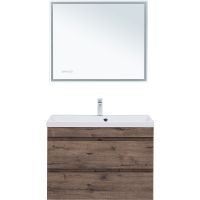 Тумба под раковину Aquanet Нота New 90 334193 подвесная Дуб веллингтон табак — фото 9, Тумбы под раковину