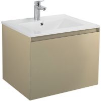 Тумба под раковину Art&Max Latina 60 AM-Latina-600-1C-SO-BGM подвесная Серо-бежевая матовая — фото 1, Мебель для ванной