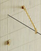 Душевая перегородка Maybah Glass MGD-268-3 790x1950 коннектор стена-стекло Золото стекло сатиновое — фото 7, Душевые перегородки