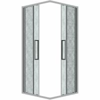 Душевой уголок Grossman Cosmo 90х90 300.K33.02.9090.10.02 профиль Хром стекло шиншилла — фото 10, Квадратные душевые уголки