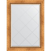 Зеркало Evoform Exclusive-G 104х76 BY 4189 с гравировкой в багетной раме - Римское золото 88 мм — фото 1, Мебель для ванной