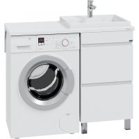 Тумба под раковину СанТа Марс 110 700313 Белая — фото 1, Тумбы под раковину