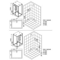 Товар: Душевая кабина Esbano ESE-129CKR 120x90 ESKE129CKR без гидромассажа - фото 3 Душевая кабина Esbano ESE-129CKR 120x90 ESKE129CKR без гидромассажа — фото 3, Душевые кабины