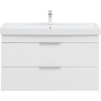 Тумба под раковину Aquanet Ирис new 100 339280 подвесная Белый глянец — фото 2, Мебель для ванной