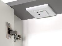 Зеркало со шкафом Brevita Balaton 75 L BAL-04075-01-01Л с подсветкой Белое матовое Серое матовое — фото 5, Мебель для ванной