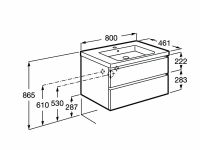 Товар: Тумба под раковину Roca Domi 80 A857459806 подвесная Белый глянец - фото 23 Тумба под раковину Roca Domi 80 A857459806 подвесная Белый глянец — фото 23, Мебель для ванной