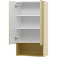 Товар: Подвесной шкаф Brevita Vega 60 VEG-08060-031 над стиральной машиной Бежевый матовый Золото - фото 8 Подвесной шкаф Brevita Vega 60 VEG-08060-031 над стиральной машиной Бежевый матовый Золото — фото 8, Мебель для ванной