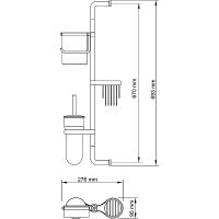 Товар: Подвесная стойка WasserKRAFT Isar K-1468 Темная бронза - фото 3 Подвесная стойка WasserKRAFT Isar K-1468 Темная бронза — фото 3, Стойки - набор держателей