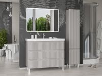 Тумба с раковиной Brevita Victory 105 УТ000023622 Серый шелк — фото 7, Мебель для ванной