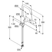 Смеситель для раковины Kludi Pure Solid 340240575 Хром — фото 3, Смесители