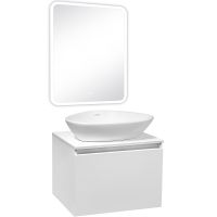 Тумба под раковину Runo Бари 60 00-00001473 подвесная Белая — фото 21, Тумбы под раковину