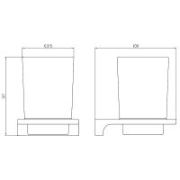 Стакан для зубных щеток Rav Slezak Nil NLA0201ZRL Розовый золотистый глянцевый — фото 2, Стаканы для зубных щеток
