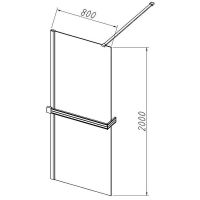 Товар: Душевая перегородка Vincea Walk-In HR 80 VSW-4HR800CGG профиль Брашированное золото стекло тонированное - фото 4 Душевая перегородка Vincea Walk-In HR 80 VSW-4HR800CGG профиль Брашированное золото стекло тонированное — фото 4, Душевые перегородки