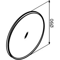 Зеркало Orka Moonlight 90x90 3001349 с подсветкой Бежевое матовое — фото 4, Мебель для ванной