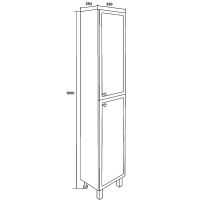 Товар: Шкаф пенал Runo Римини 35 R 00-00001271 Мята - фото 5 Шкаф пенал Runo Римини 35 R 00-00001271 Мята — фото 5, Пеналы для ванной комнаты