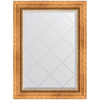 Зеркало Evoform Exclusive-G 89х66 BY 4103 с гравировкой в багетной раме - Римское золото 88 мм — фото 1, Мебель для ванной