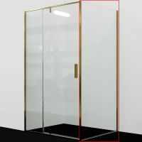 Товар: Душевая стенка WasserKRAFT Aisch 90 55P03-RP90 профиль Золото матовое стекло прозрачное - фото 1 Душевая стенка WasserKRAFT Aisch 90 55P03-RP90 профиль Золото матовое стекло прозрачное — фото 1, Боковые стенки