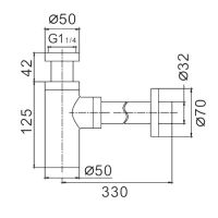 Сифон для раковины Frap F82-9 Оружейная сталь — фото 7, Сифоны для раковины