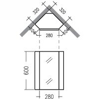 Товар: Зеркальный шкаф СанТа Сатурн 32 700380 угловой Дуб австрийский - фото 4 Зеркальный шкаф СанТа Сатурн 32 700380 угловой Дуб австрийский — фото 4, Зеркальные шкафы в ванную