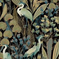 Обои Grandeco Ciara A 63201 Винил на флизелине (0,53*10,05) Разноцветный, Листья/Птицы — фото 1, Обои для стен