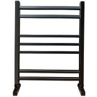 Водяной полотенцесушитель Ника Modern ЛМ 5 60x50 с вентилями Черный матовый 7 перекладин — фото 1, Водяные полотенцесушители