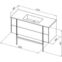 Тумба под раковину Allen Brau Reality 120 1.32008.CGM подвесная Олива матовая — фото 22, Тумбы под раковину