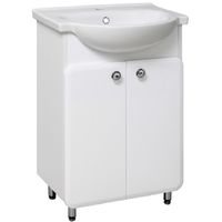 Тумба под раковину Runo Капри 55 Белая арт-УТ000003778 — фото 1, Тумбы под раковину