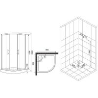 Товар: Душевой уголок Esbano ESR-8015 90x90 ESUGR8015 профиль Хром стекло рифленое - фото 13 Душевой уголок Esbano ESR-8015 90x90 ESUGR8015 профиль Хром стекло рифленое — фото 13, Душевые уголки четверть круга