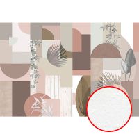 Фреска Ortograf Forma 32641 Фактура бархат FX Флизелин (4*2,7) Розовый/Разноцветный, Геометрия/Абстракция — фото 1, Фрески