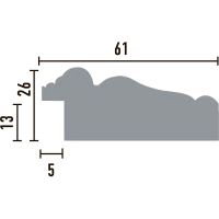 Багет Decomaster 304-127 2900x61x26 мм — фото 2, Багеты