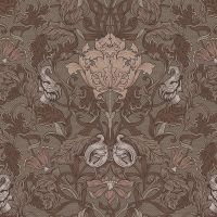 Обои LOYMINA British Style Garden BRIT11 010 Винил на флизелине (1*10,05) Коричневый, Листья — фото 1, Обои для стен