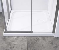 Душевой уголок Vincea Slim-N 100x90 VSS-4SN9010CLGM профиль Вороненая сталь стекло прозрачное — фото 4, Прямоугольные душевые уголки