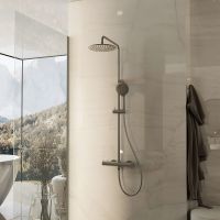 Душевая система Vincea Rondo VSFS-1R0GM Вороненая сталь — фото 2, Душевые стойки