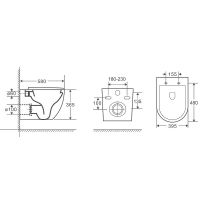 Товар: Унитаз Grossman GR-4451S подвесной с сиденьем Микролифт - фото 6 Унитаз Grossman GR-4451S подвесной с сиденьем Микролифт — фото 6, Подвесные унитазы