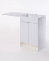 Тумба с раковиной Orange Optima 120 OPD-120TUW+RAR Белый глянец — фото 6, Тумбы с раковиной